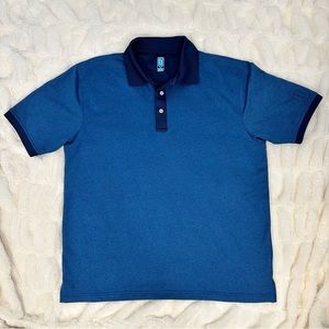 PGA Tour Men's Polo Shirt Blue Danube Feeder Stripe Golf Men's Size XL-EG TG